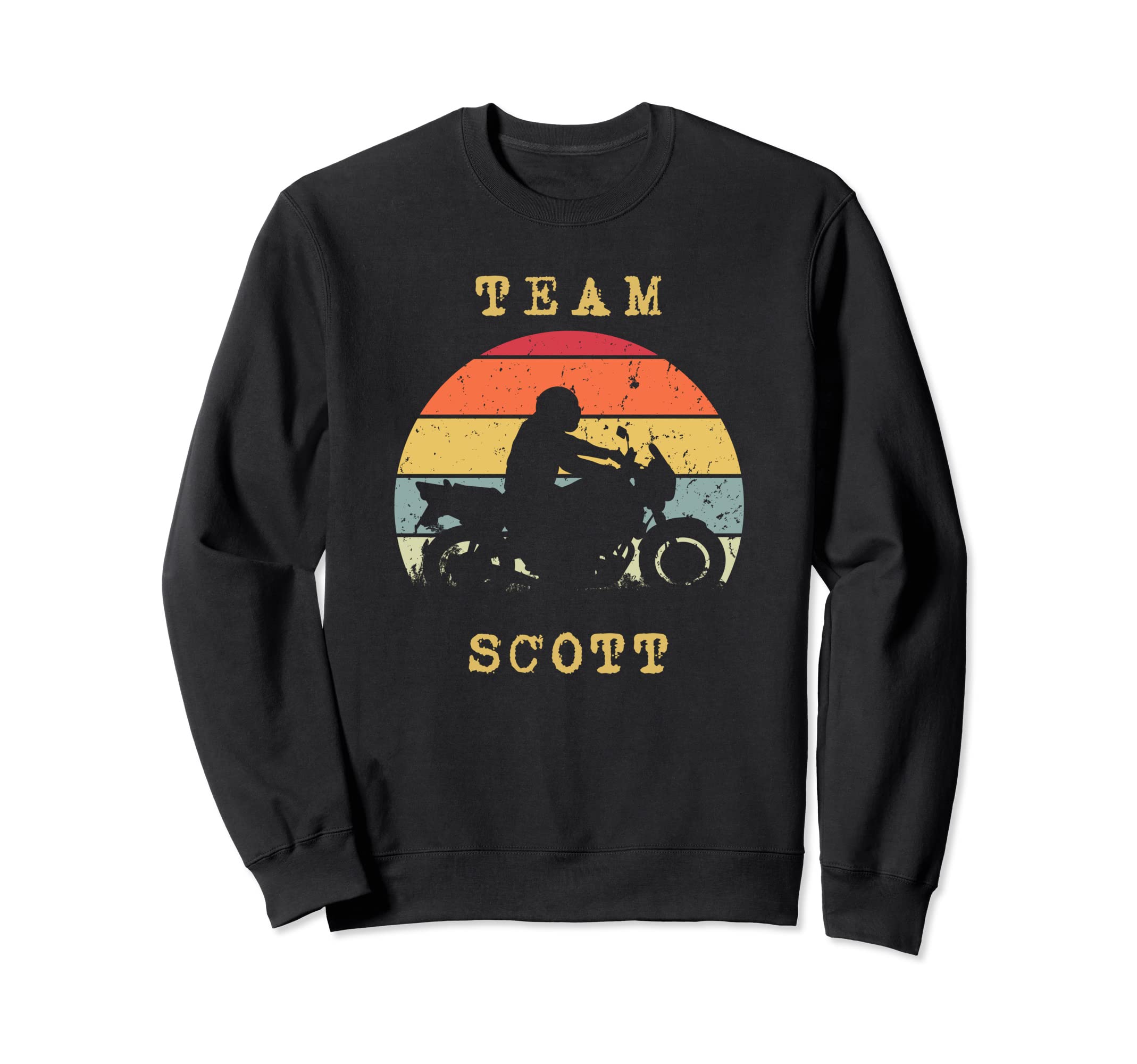 Fun Sunset Scott Motorcycle Rider Sweatshirt - Graphic Print for Adults - T-Shirt, Sweatshirt, Hoodie