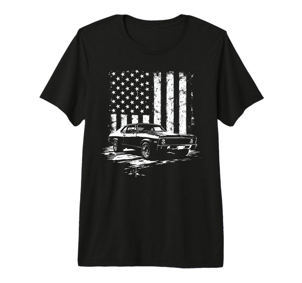 Old School 1972 72 Nova Ss American T-Shirt - Fun Novelty Design Men Women - T-Shirt, Sweatshirt, Hoodie