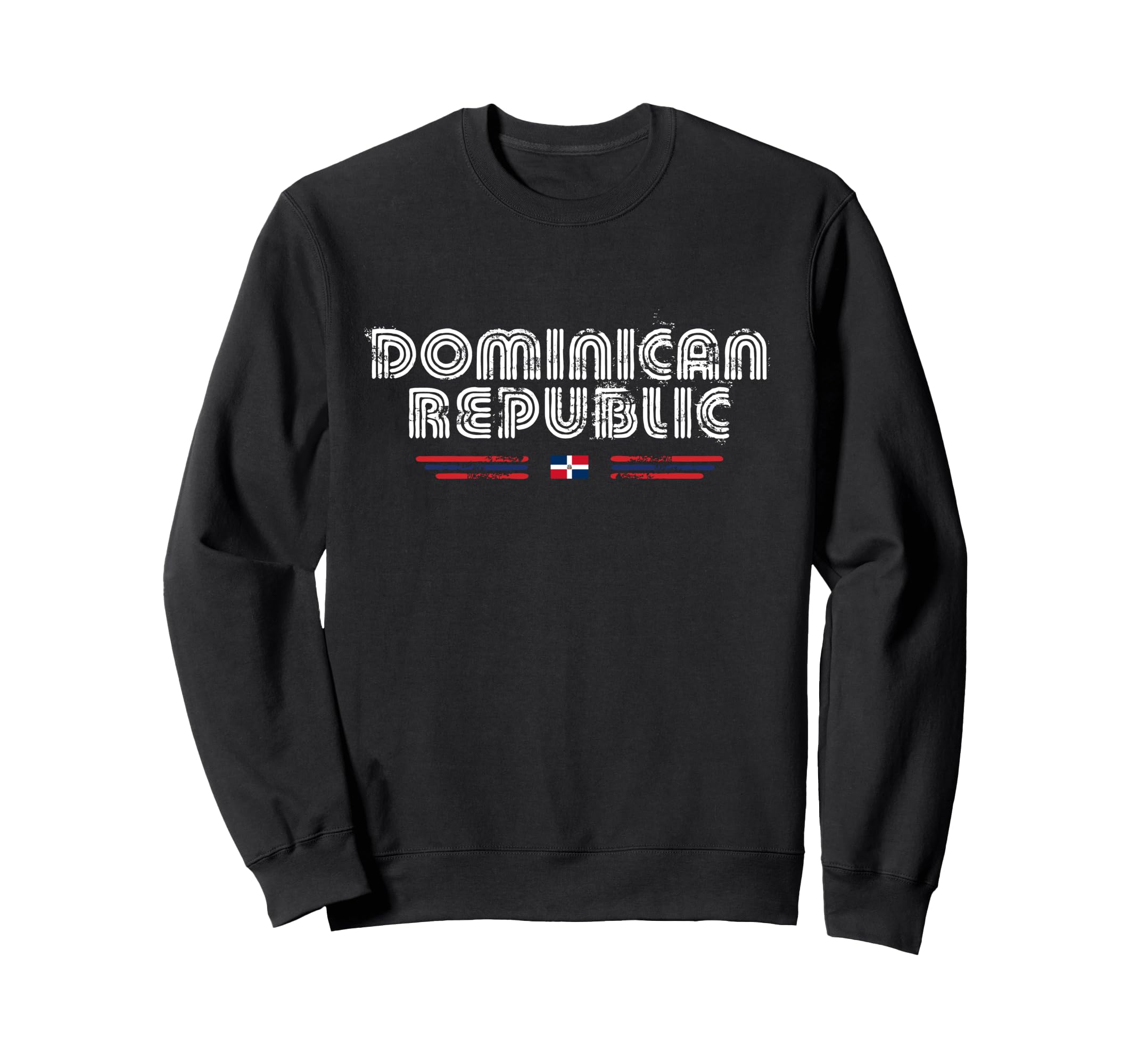 Dominican Republic 70S 80S Type Flag Sweatshirt - Trendy Graphic Unisex - T-Shirt, Sweatshirt, Hoodie