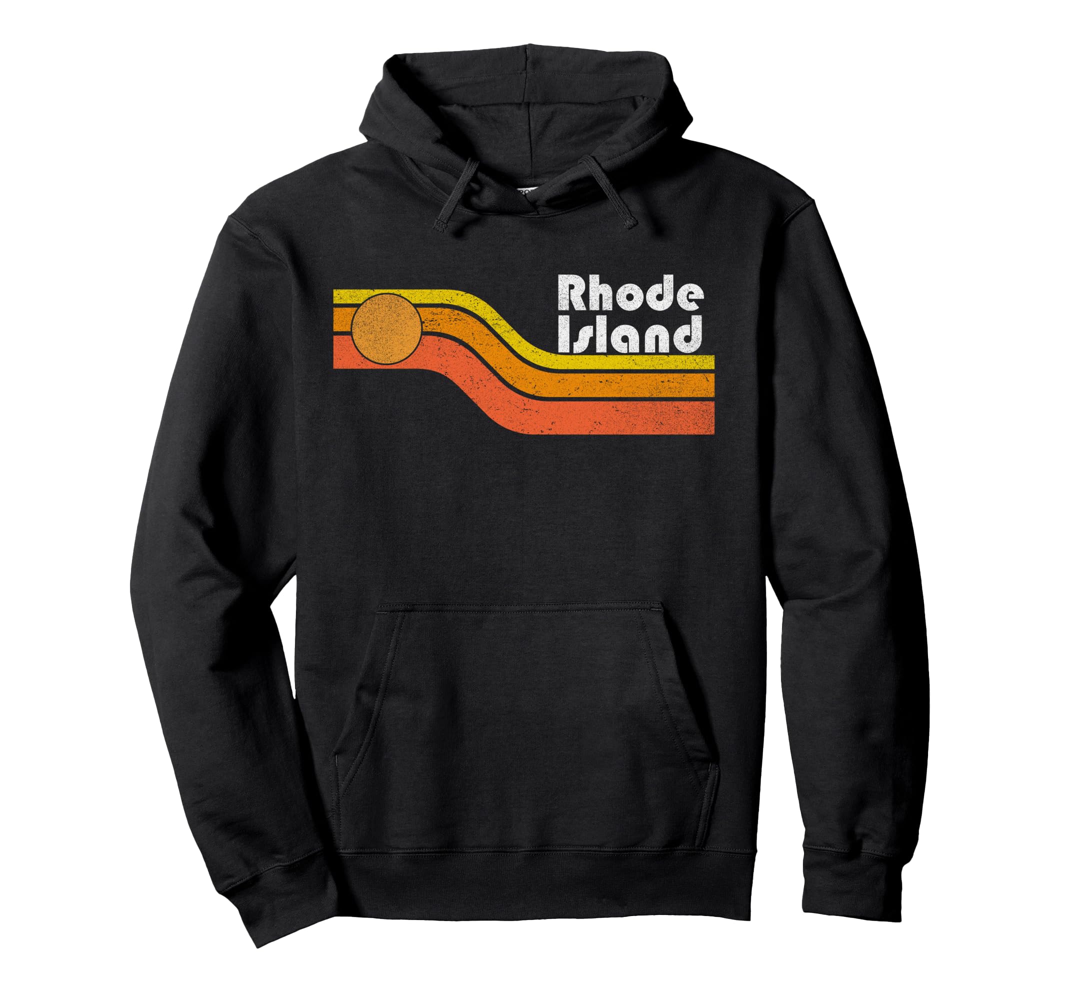 Rhode Island 70S 80S Hoodie - Novelty Apparel for Adults - T-Shirt, Sweatshirt, Hoodie
