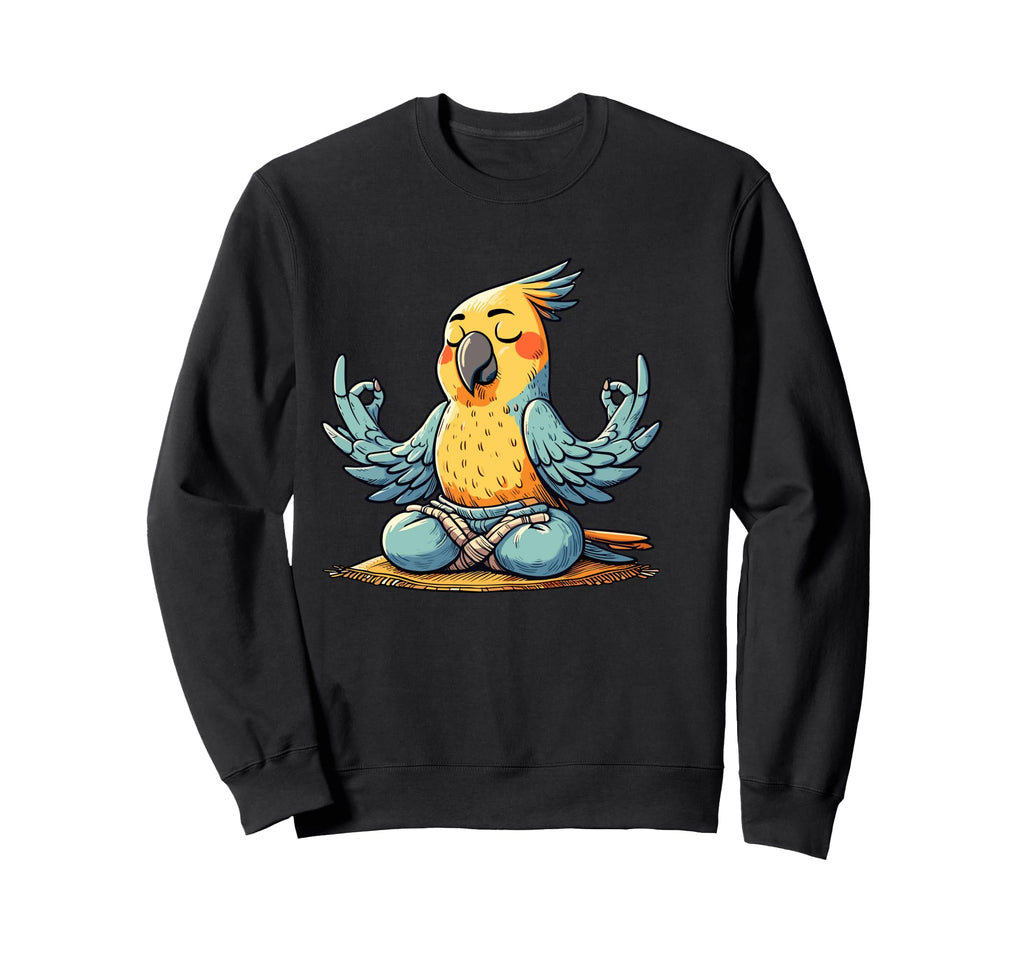 Meditation Parrot Yoga Pose Sweatshirt - Minimalist Print for Adults - T-Shirt, Sweatshirt, Hoodie