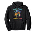 Feral Moms Social Club Tiger Cowboy Hat Hoodie - Trendy Graphic Men Women - T-Shirt, Sweatshirt, Hoodie