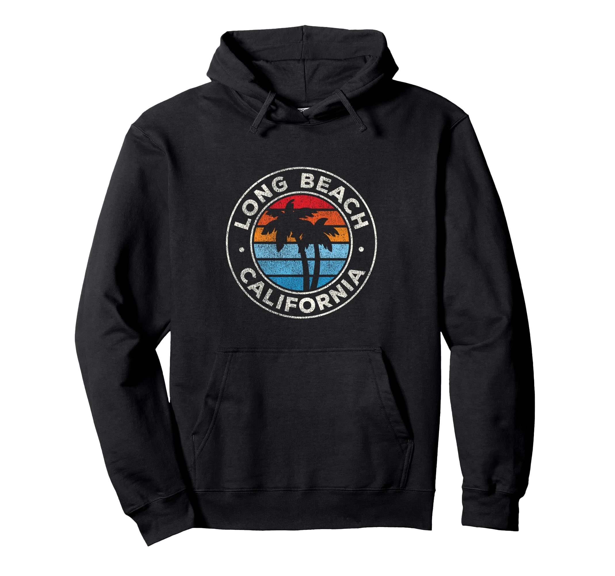Long Beach California Ca 70S Hoodie - Novelty Apparel Men Women - T-Shirt, Sweatshirt, Hoodie
