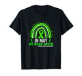 May We Wear Green Ribbon Mental Health T-Shirt - Custom Art Print Unisex - T-Shirt, Sweatshirt, Hoodie