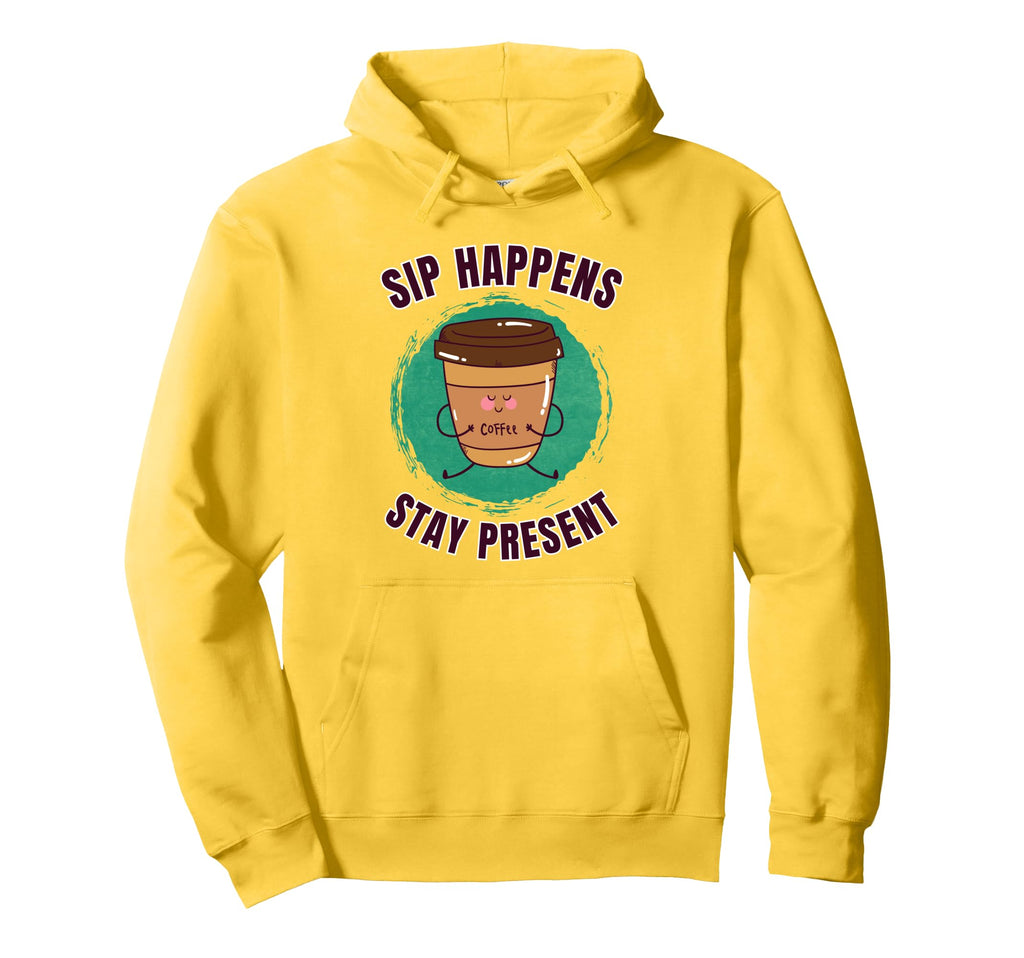 Funny Coffee Motivation Yoga Hoodie - Novelty Apparel for Adults - T-Shirt, Sweatshirt, Hoodie
