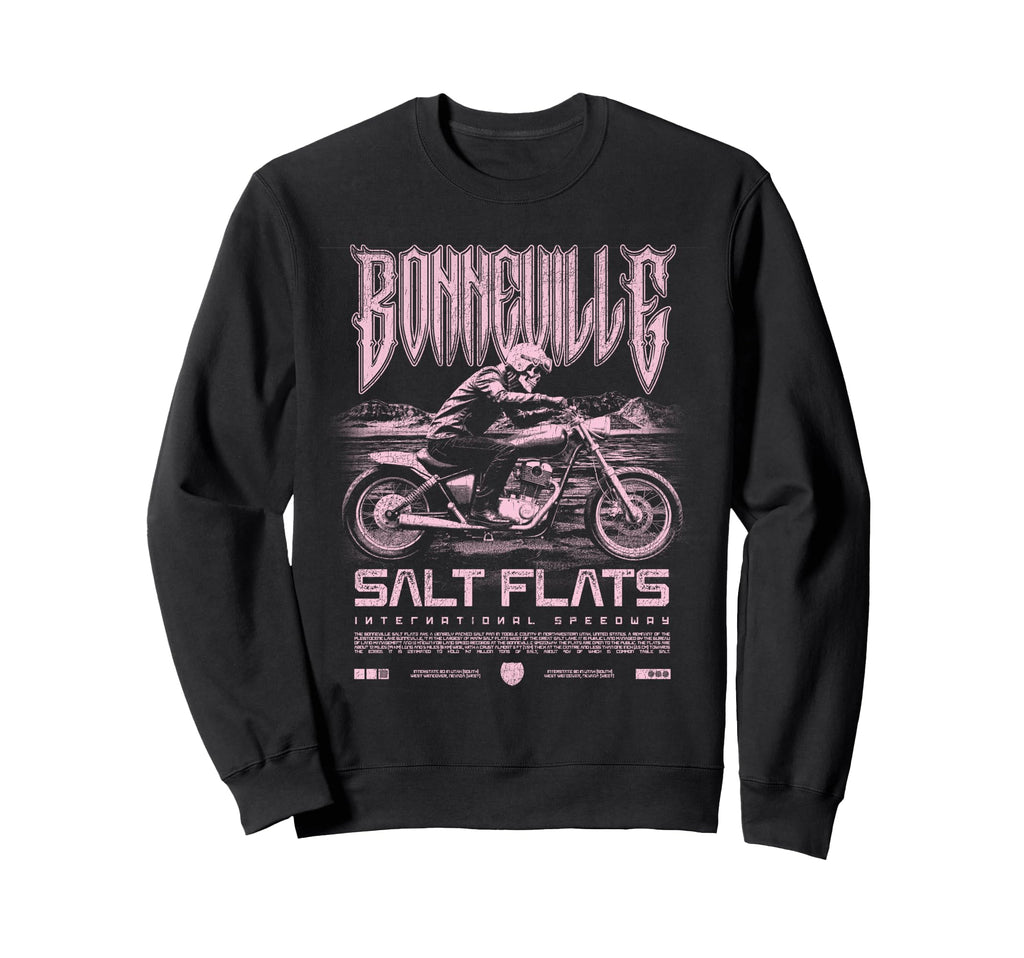 Bonneville Salt Flats Motorcycle Sweatshirt - Novelty Apparel for Adults - T-Shirt, Sweatshirt, Hoodie