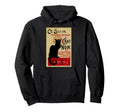 Ce Soir Chat Noir Art Nouveau Black Hoodie - Fun Novelty Design Men Women - T-Shirt, Sweatshirt, Hoodie