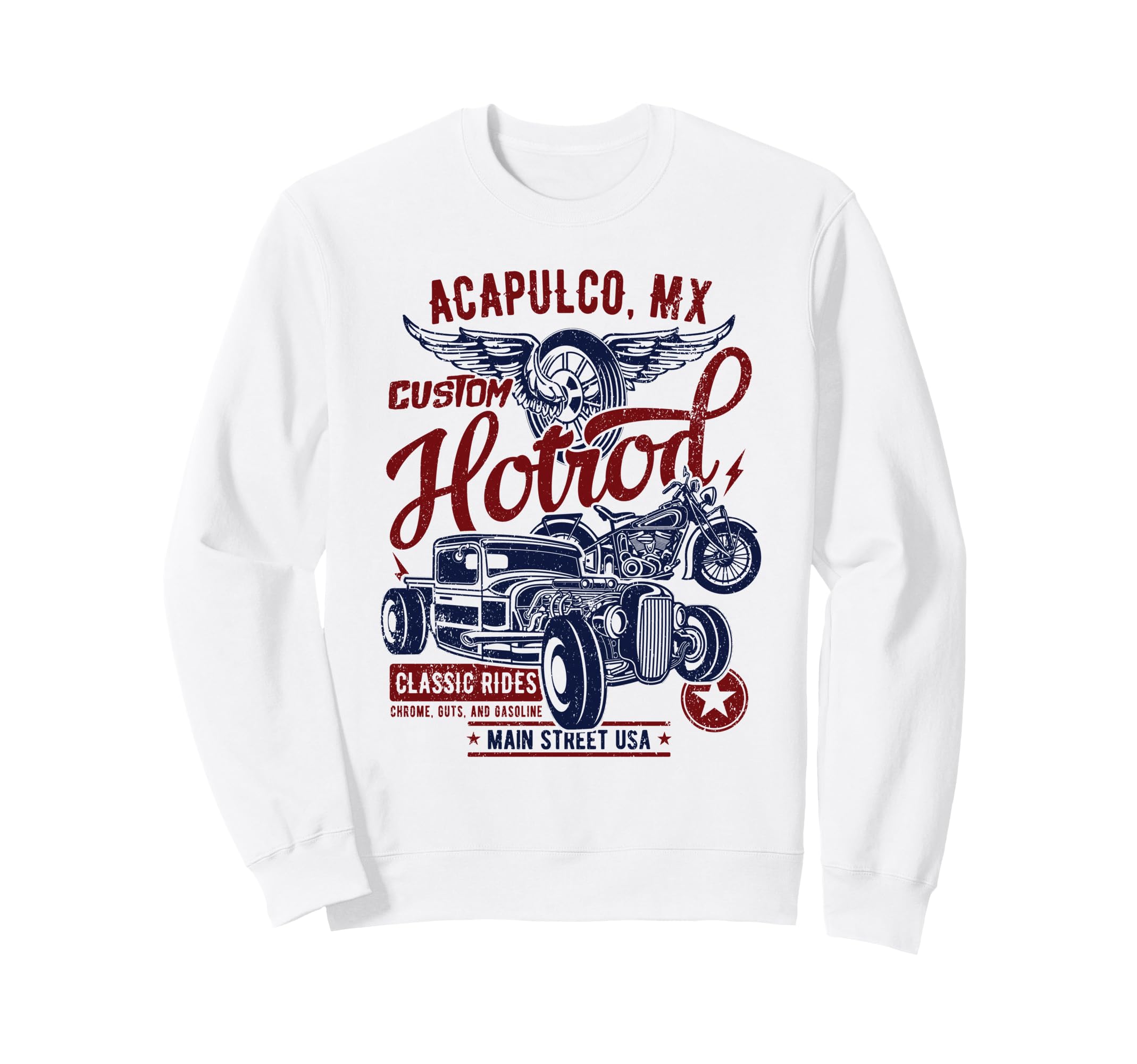 Acapulco Mexico Hotrod Car Sweatshirt - Custom Art Print for Adults - T-Shirt, Sweatshirt, Hoodie