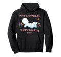 Casper Friendly Ghost Anti Social Butterfly Hoodie - Novelty Apparel Unisex - T-Shirt, Sweatshirt, Hoodie