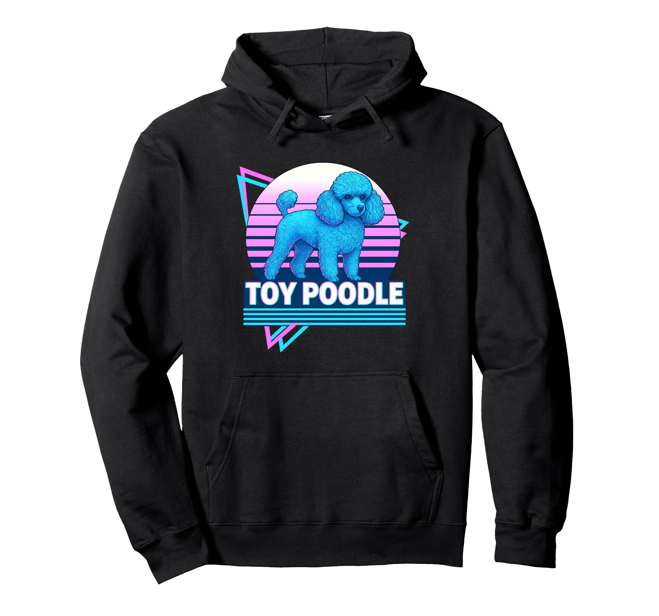Toy Poodle Synthwave Aesthetic Dog Lover Hoodie - Trendy Graphic for Adults - T-Shirt, Sweatshirt, Hoodie