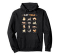 Funny Cat Yoga Poses Cats Meditation Hoodie - Minimalist Print for Adults - T-Shirt, Sweatshirt, Hoodie