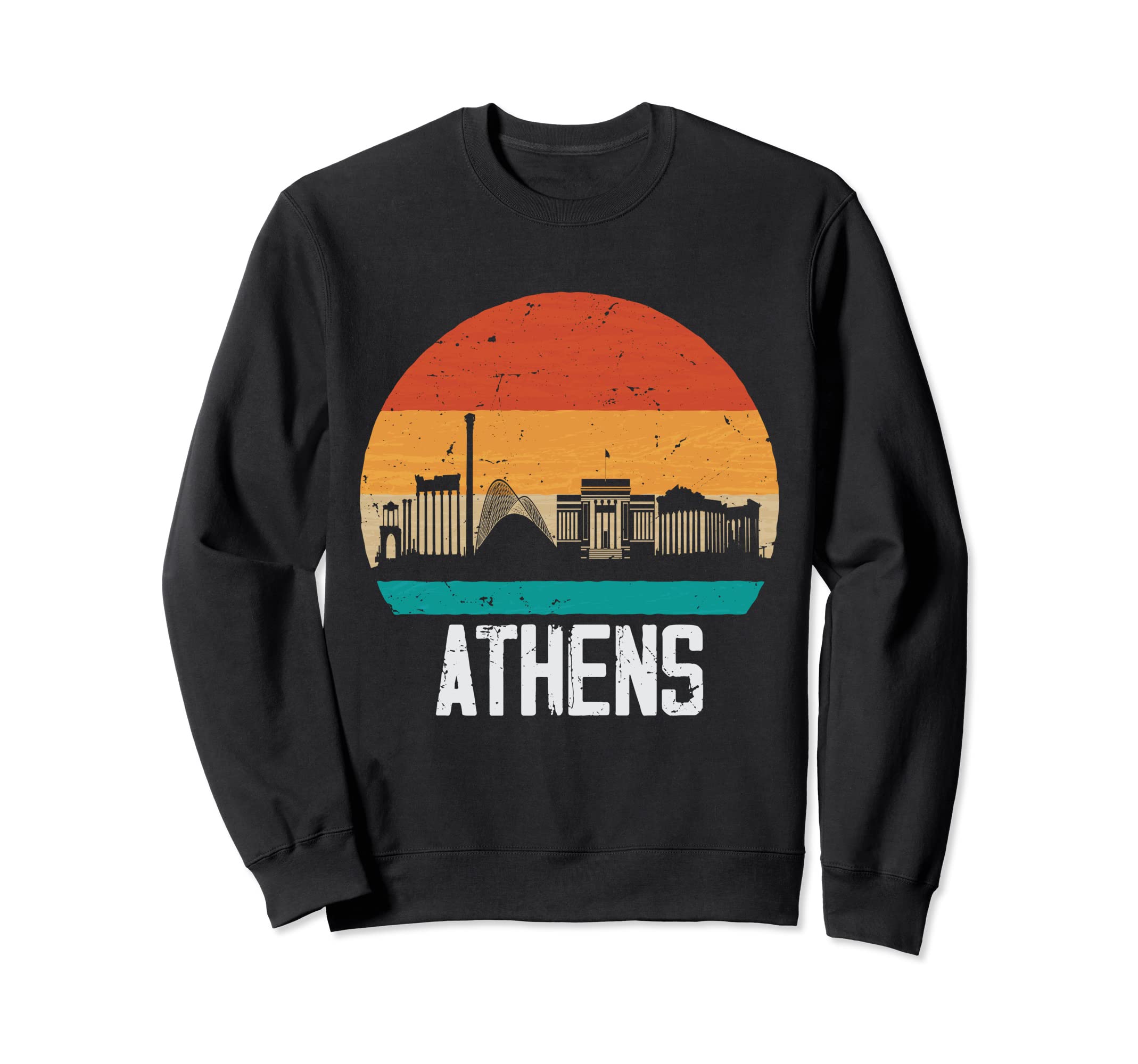 Athens Greece Sunset Skyline Athens Sweatshirt - Trendy Graphic Unisex - T-Shirt, Sweatshirt, Hoodie