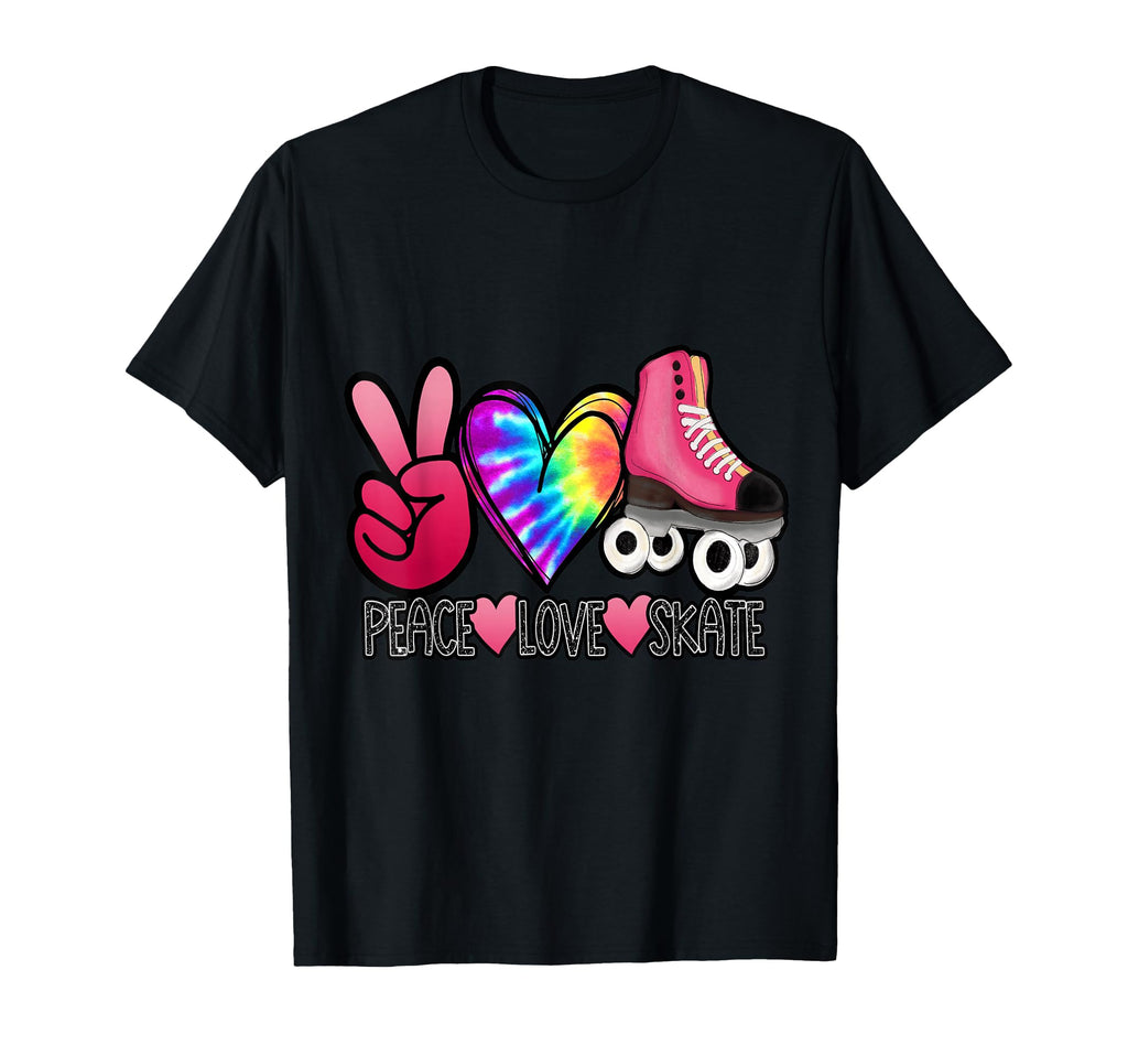 Peace Love Skate Roller Skating T-Shirt - Fun Novelty Design for Adults - T-Shirt, Sweatshirt, Hoodie