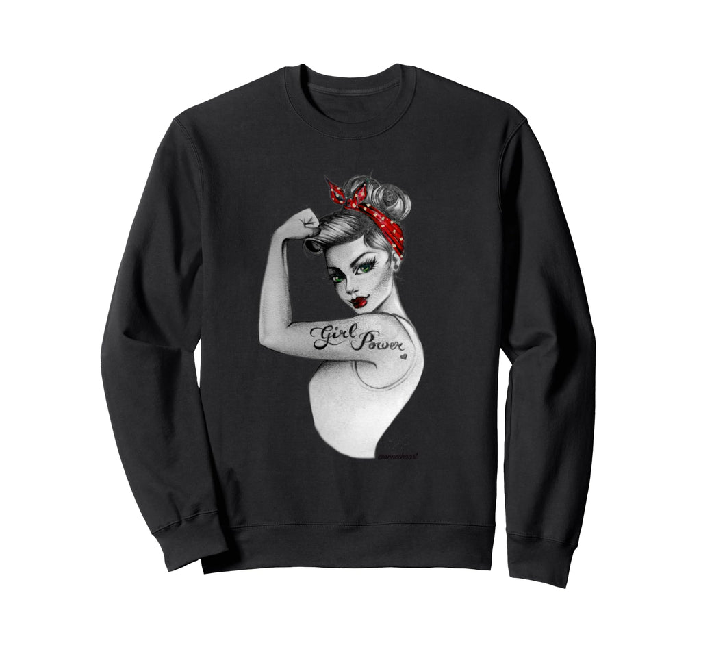 Power Pin Up Art Modern Sweatshirt - Custom Art Print for Adults - T-Shirt, Sweatshirt, Hoodie