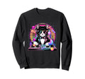 80S Synthwave Dj Cat Headphones Sweatshirt - Trendy Graphic Men Women - T-Shirt, Sweatshirt, Hoodie