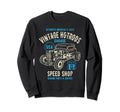 Speed Shop Hotrod Car Distressed Sweatshirt - Casual Everyday Wear Unisex - T-Shirt, Sweatshirt, Hoodie