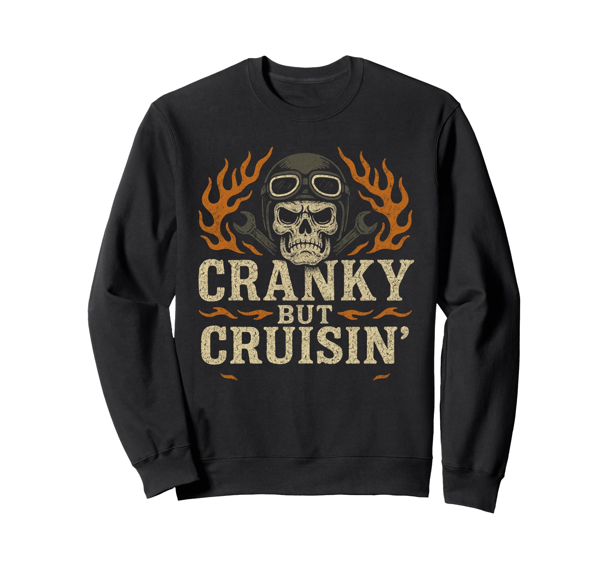 Biker Funny Old Biker Gift Motorcycle Sweatshirt - Trendy Graphic Unisex - T-Shirt, Sweatshirt, Hoodie