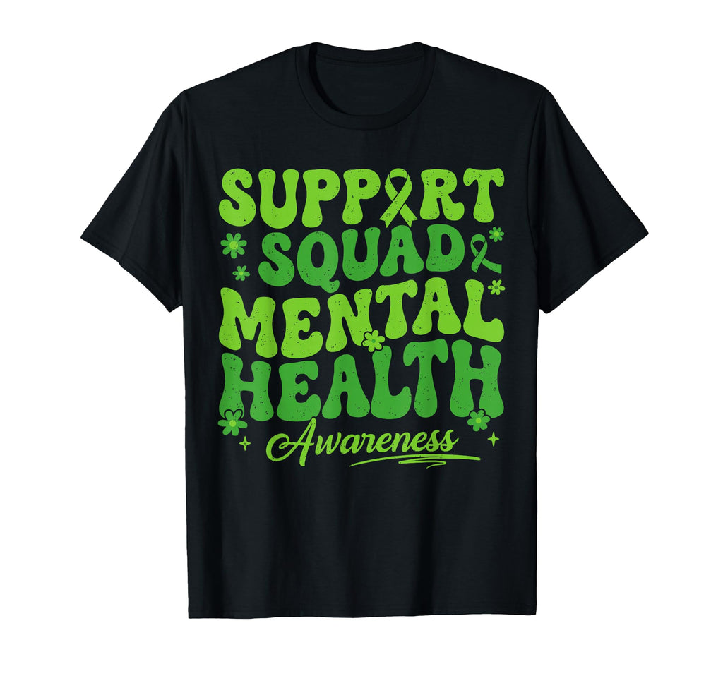 Groovy Support Squad Mental Health T-Shirt - Trendy Graphic for Adults - T-Shirt, Sweatshirt, Hoodie
