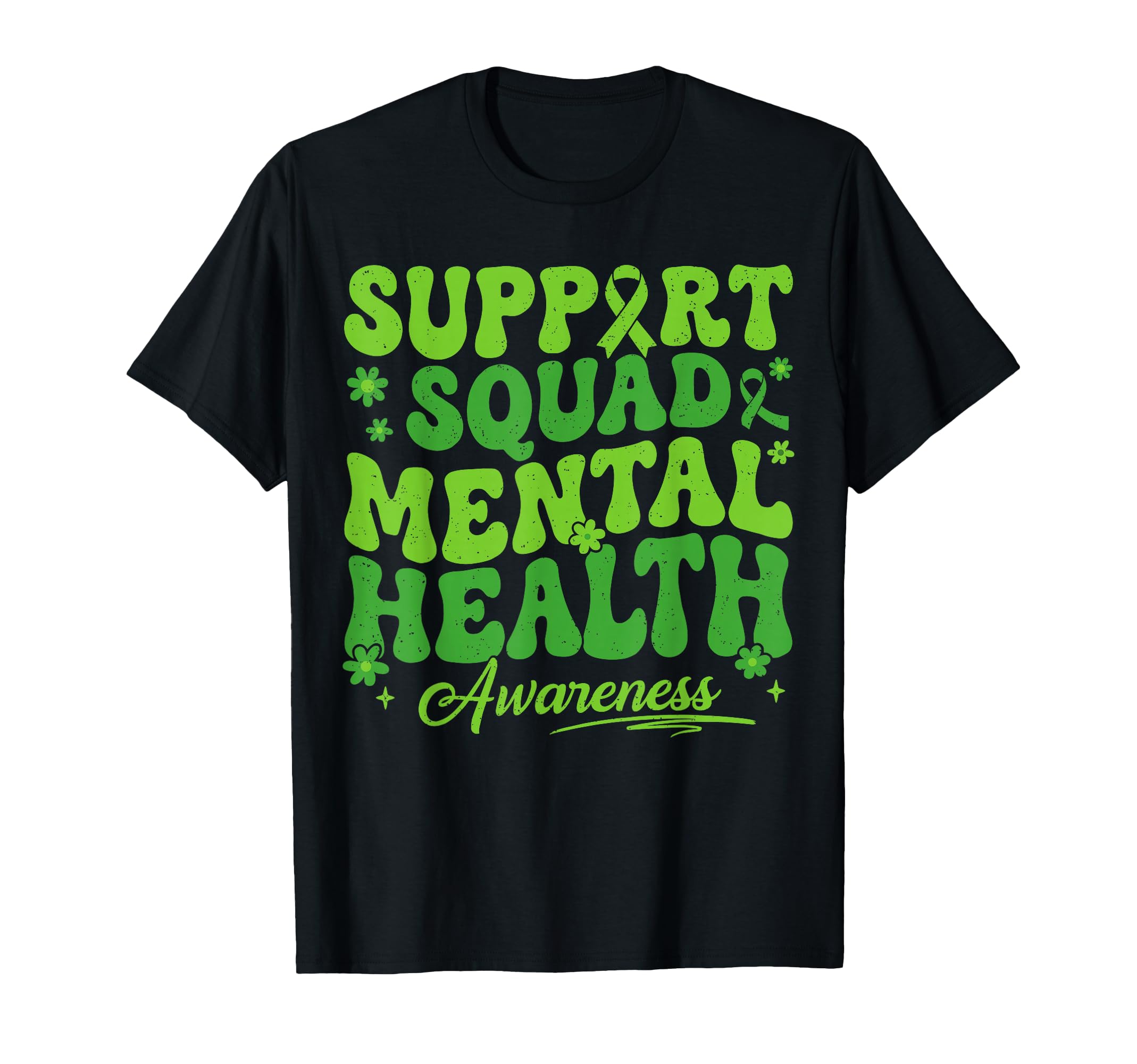Groovy Support Squad Mental Health T-Shirt - Trendy Graphic for Adults - T-Shirt, Sweatshirt, Hoodie