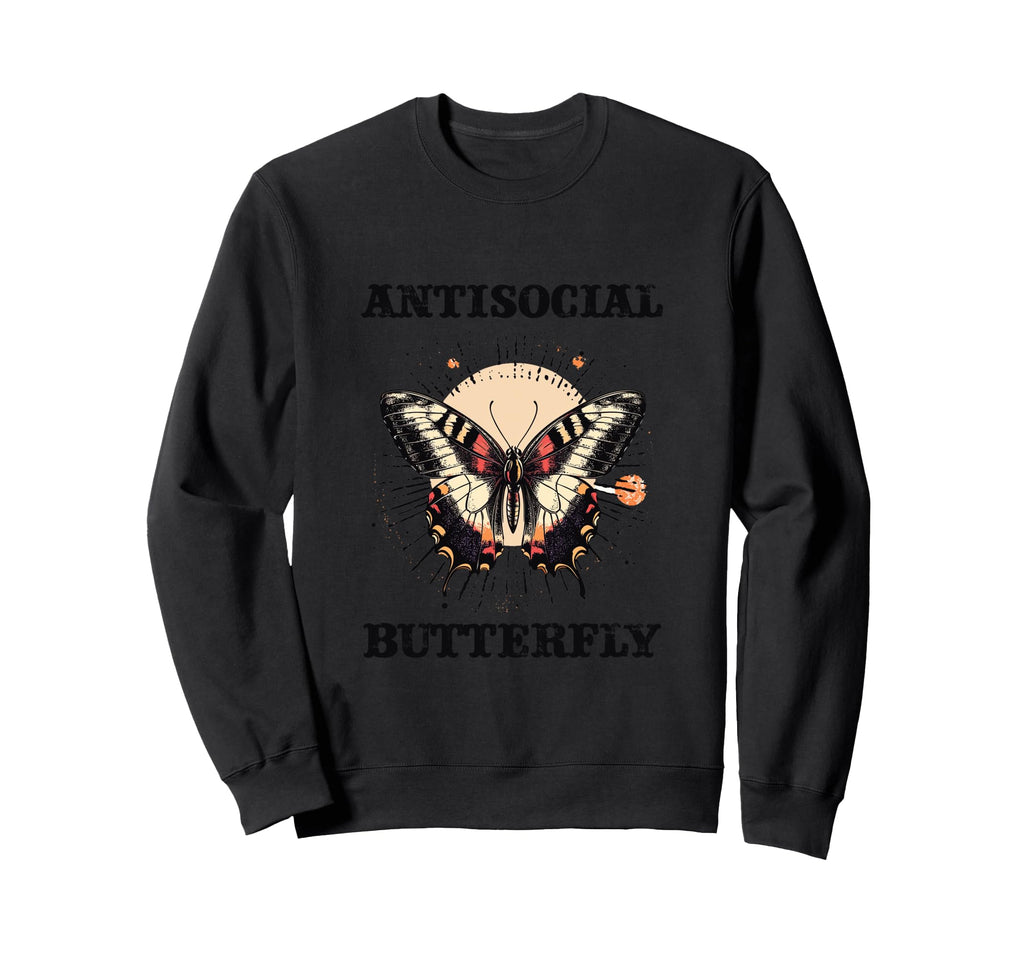 Antisocial Butterfly Gift T-Shirt - Fun Novelty Design for Adults - T-Shirt, Sweatshirt, Hoodie