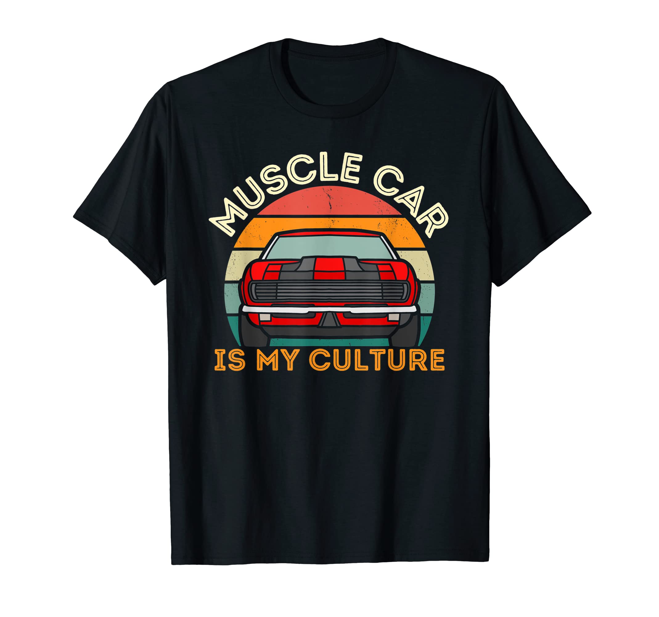 Sunset Muscle Car Culture Car T-Shirt - Casual Everyday Wear for Adults - T-Shirt, Sweatshirt, Hoodie
