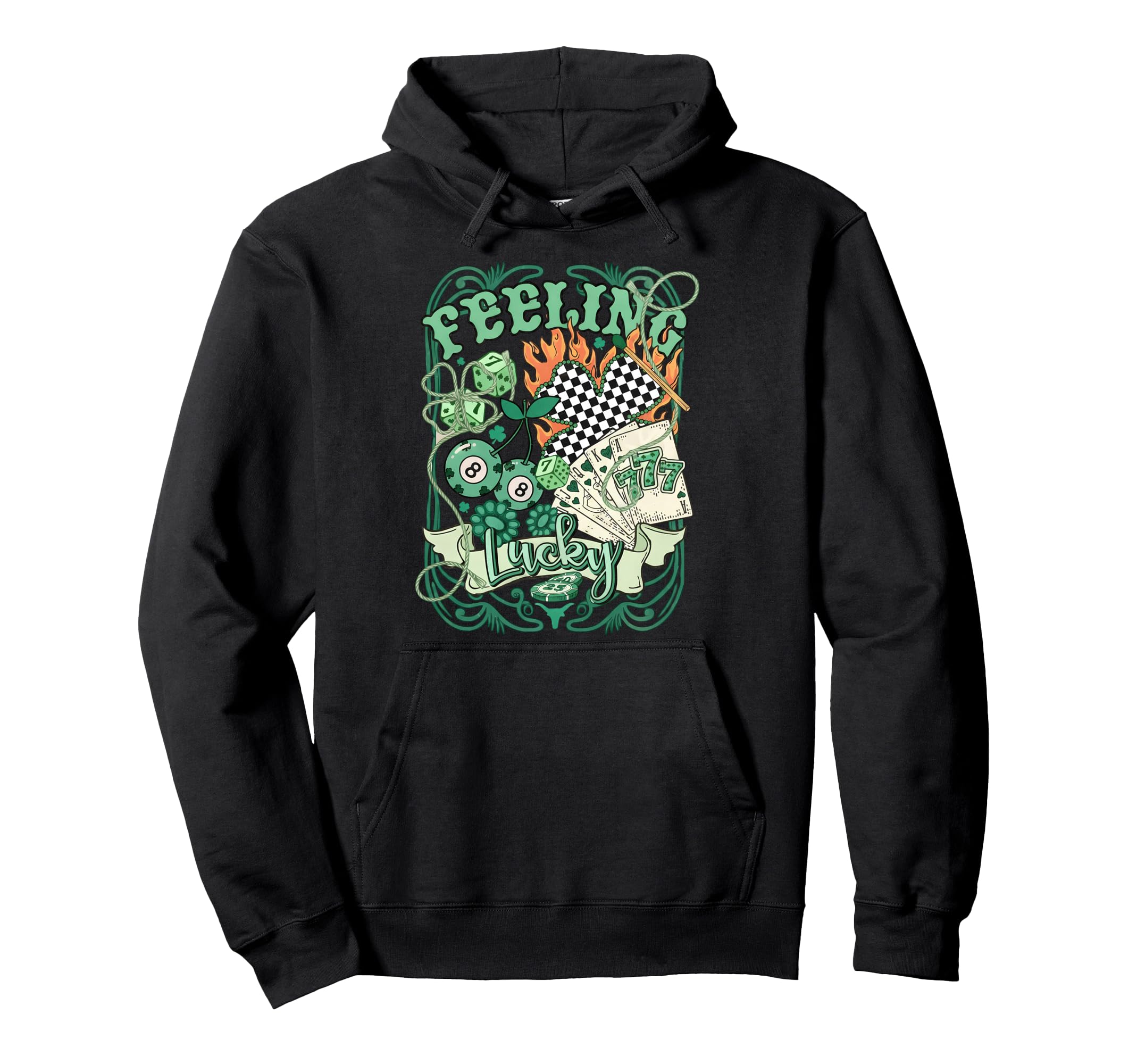 Feeling Lucky St Patricks Day Hoodie - Casual Everyday Wear for Adults - T-Shirt, Sweatshirt, Hoodie