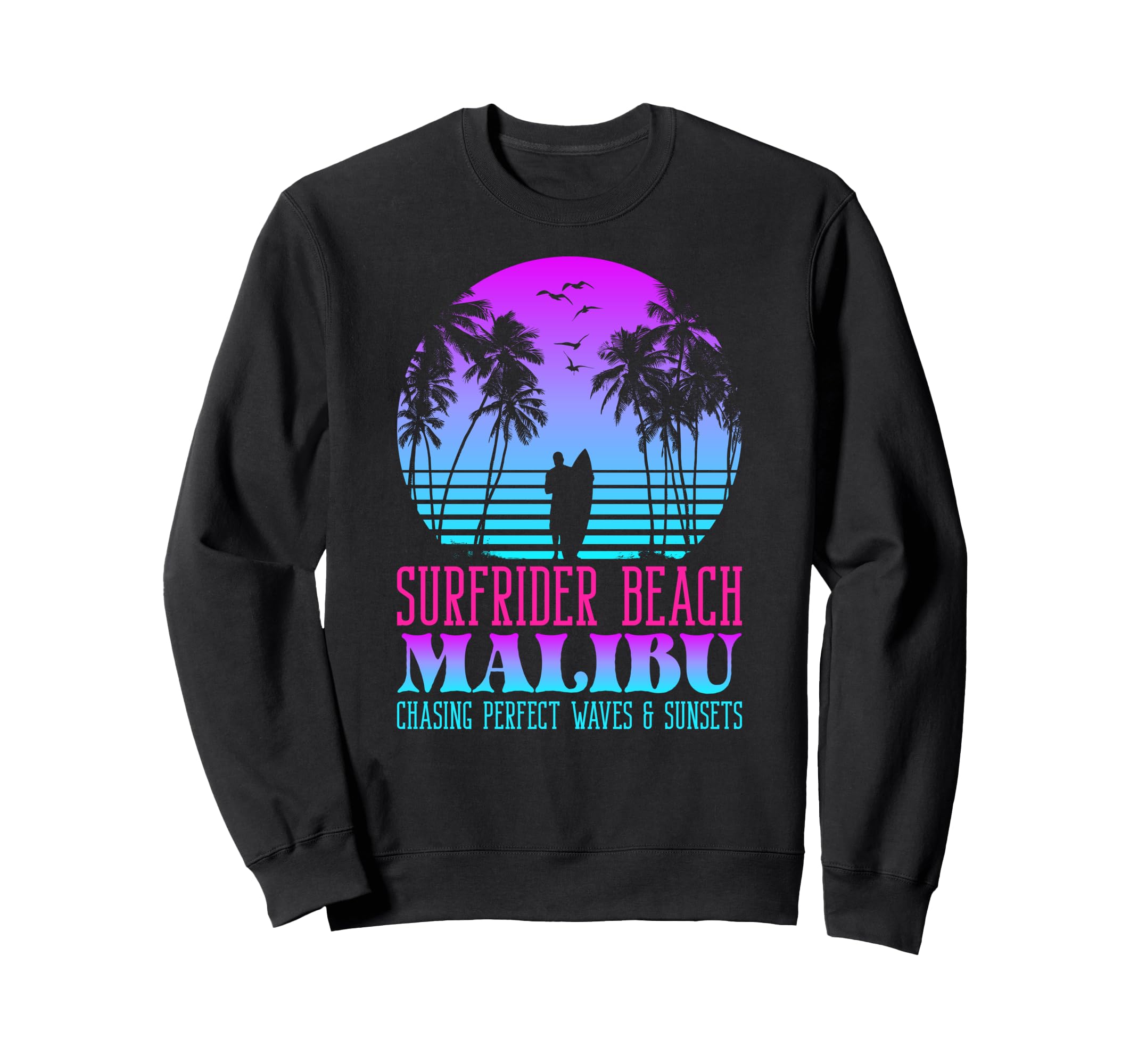 Waves Sunsets Surfrider Beach Sweatshirt - Streetwear Style for Adults - T-Shirt, Sweatshirt, Hoodie