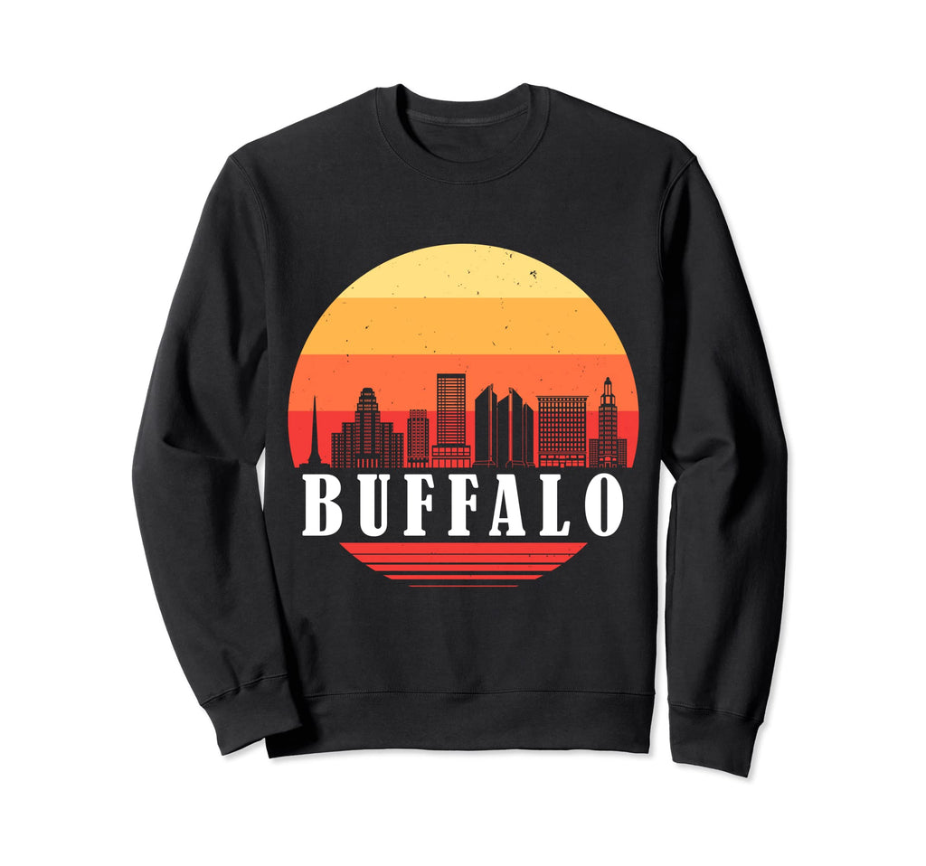 Buffalo Skyline Sunset Sweatshirt - Trendy Graphic Men Women - T-Shirt, Sweatshirt, Hoodie