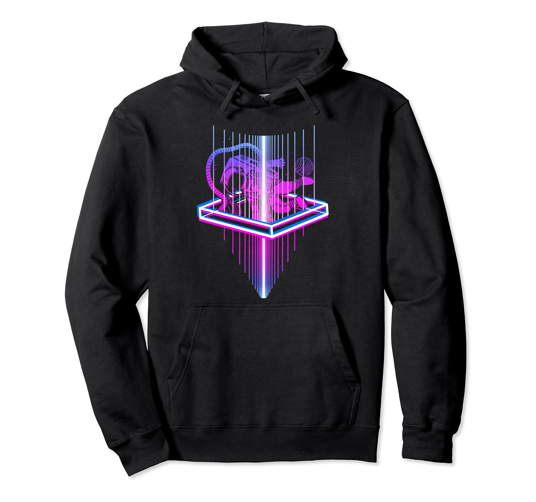 Floating Space Retrowave Synthwave Hoodie - Unique Graphic Men Women - T-Shirt, Sweatshirt, Hoodie
