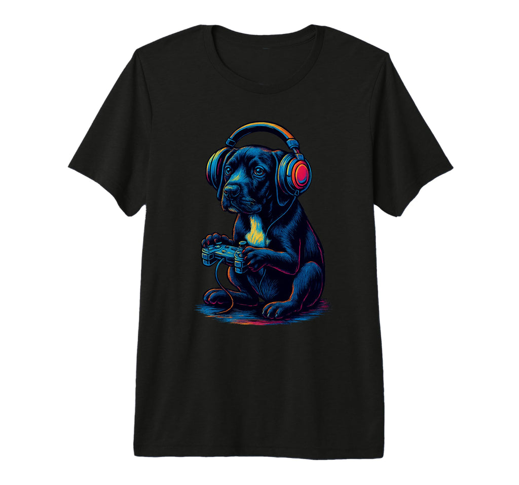 Great Dane Gamer Gaming Dog Lover Tri T-Shirt - Unique Graphic Men Women - T-Shirt, Sweatshirt, Hoodie