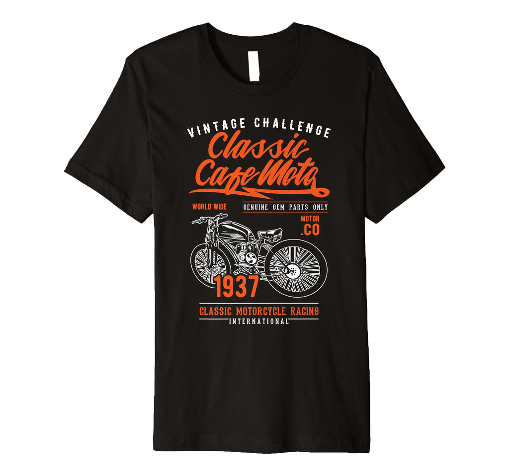 Cafe Racer Motorcycle Distressed T-Shirt - Aesthetic Graphic Men Women - T-Shirt, Sweatshirt, Hoodie