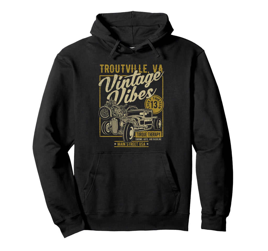 Troutville Virginia Usa Hotrod Motorcycle Hoodie - Unique Graphic Men Women - T-Shirt, Sweatshirt, Hoodie