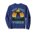 West Coast Vibes Ufo Sunset Sweatshirt - Casual Everyday Wear Unisex - T-Shirt, Sweatshirt, Hoodie