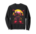 Jdm Car 1980S Miami Vaporwave Grid Sweatshirt - Streetwear Style Men Women - T-Shirt, Sweatshirt, Hoodie