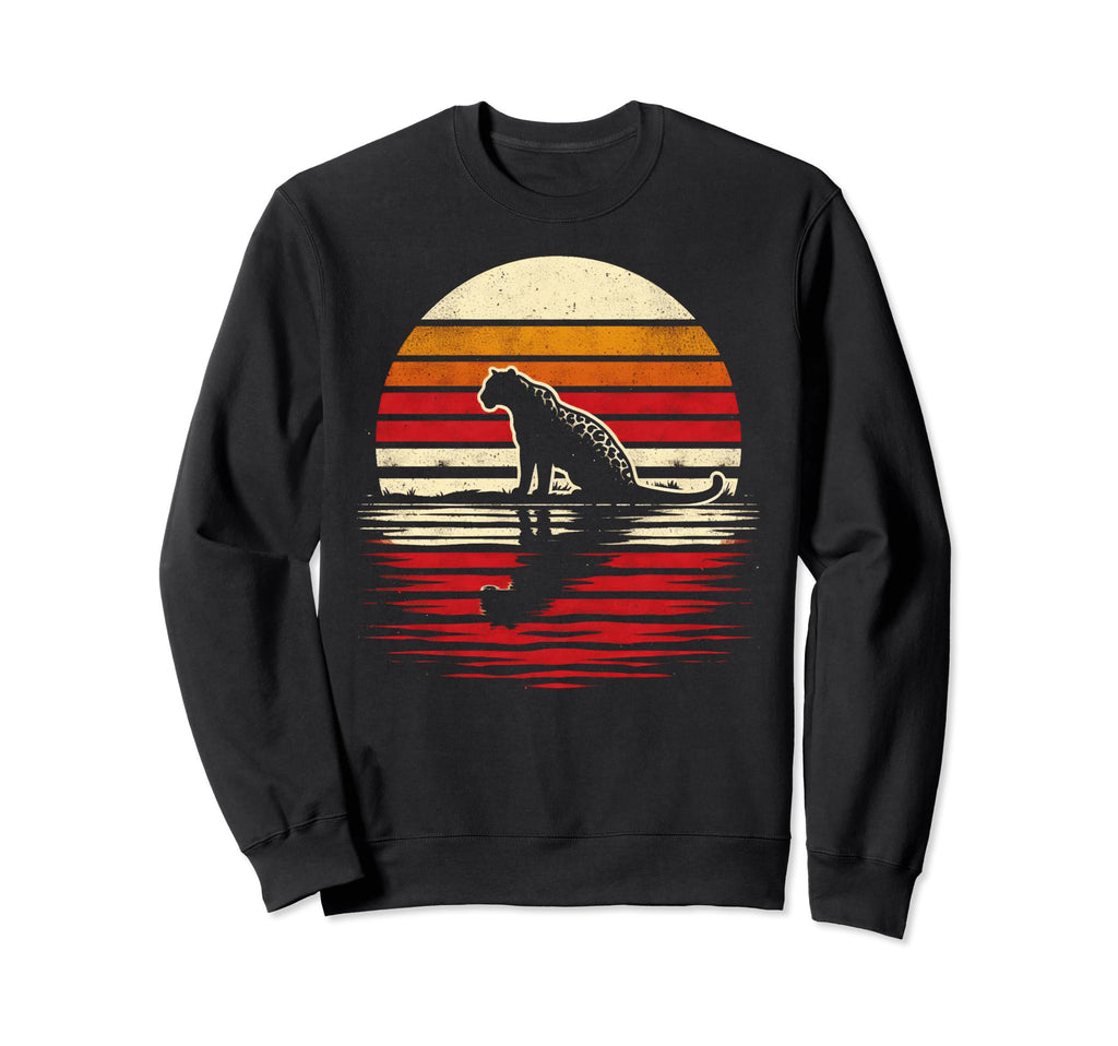 Leopard Sunset Safari 70S Sweatshirt - Custom Art Print Men Women - T-Shirt, Sweatshirt, Hoodie