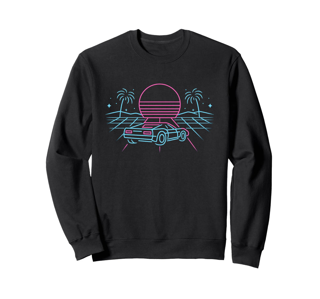 80S Synthwave Sweatshirt - Trendy Graphic Unisex - T-Shirt, Sweatshirt, Hoodie