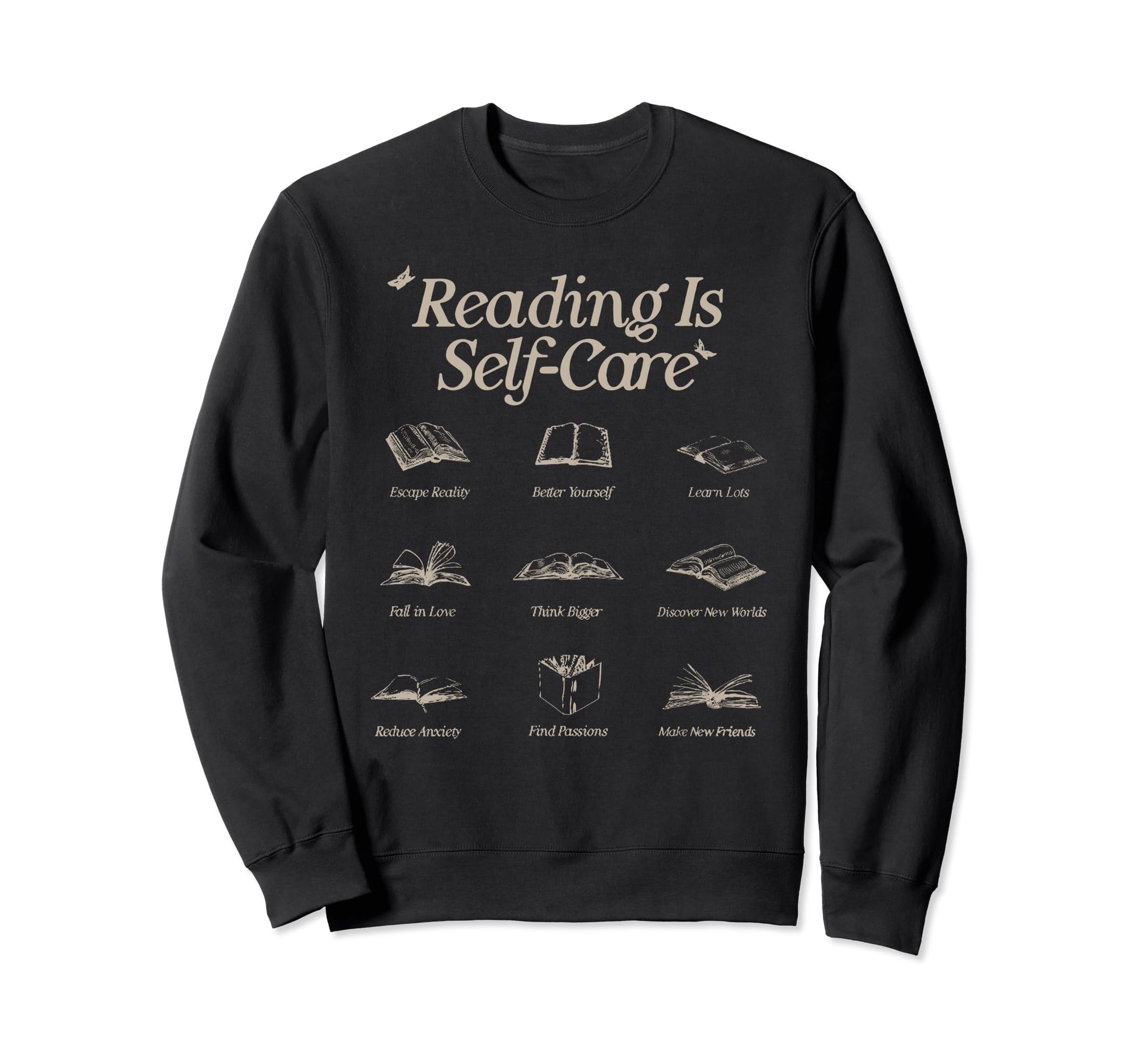 Reading Is Self Care Book Day Sweatshirt - Streetwear Style for Adults - T-Shirt, Sweatshirt, Hoodie