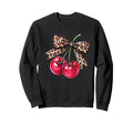 Leopard Bow Cherries Aesthetic Fruit Sweatshirt - Novelty Apparel Unisex - T-Shirt, Sweatshirt, Hoodie