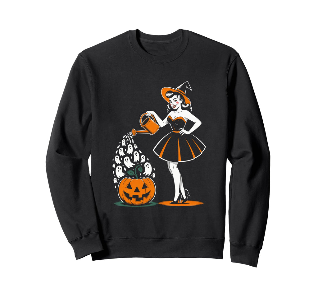 Halloween Pinup Witch 1950S Spooky Sweatshirt - Minimalist Print Men Women - T-Shirt, Sweatshirt, Hoodie