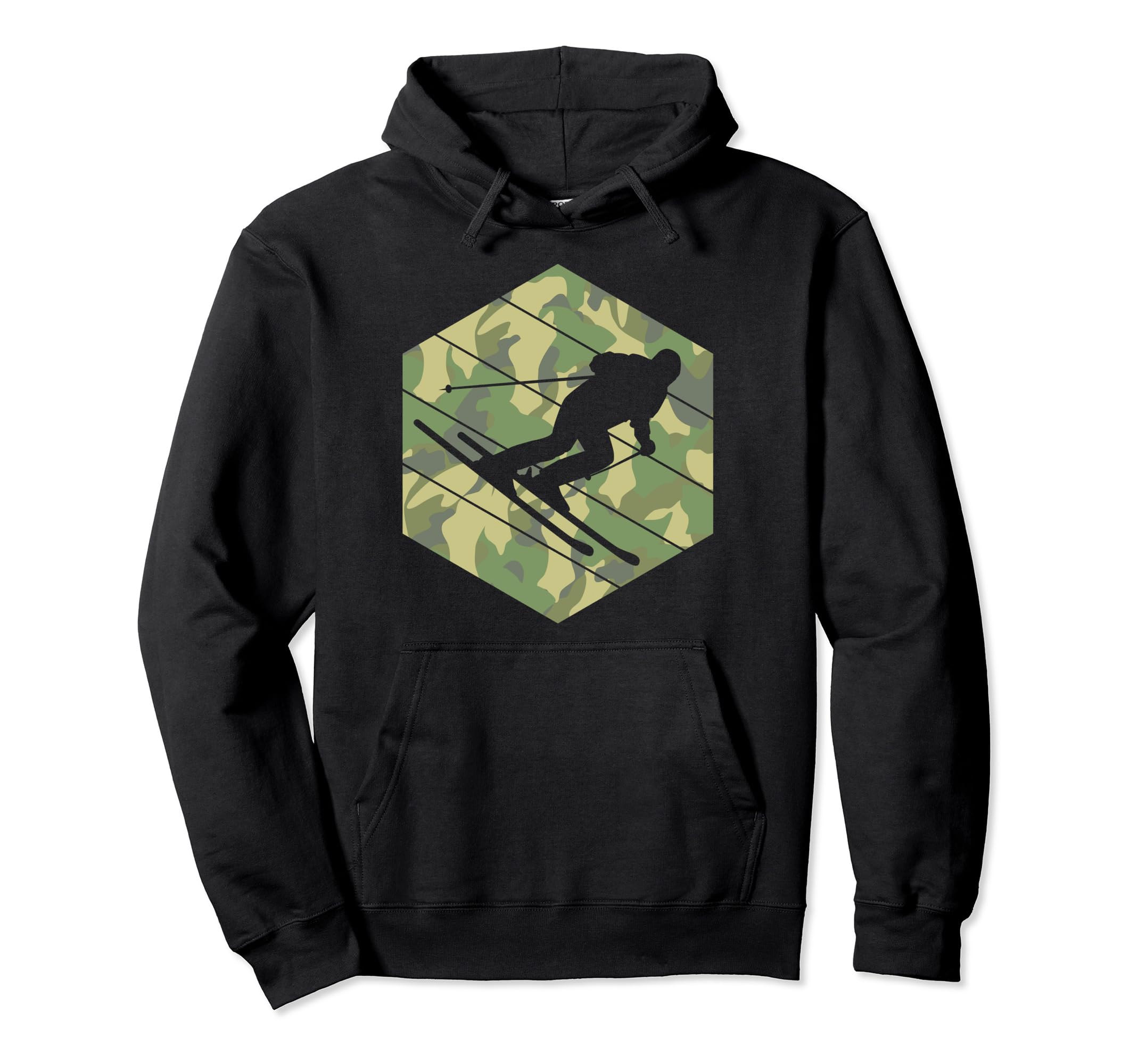 70S Skiing Geometric Shape Ski Hoodie - Custom Art Print Unisex - T-Shirt, Sweatshirt, Hoodie
