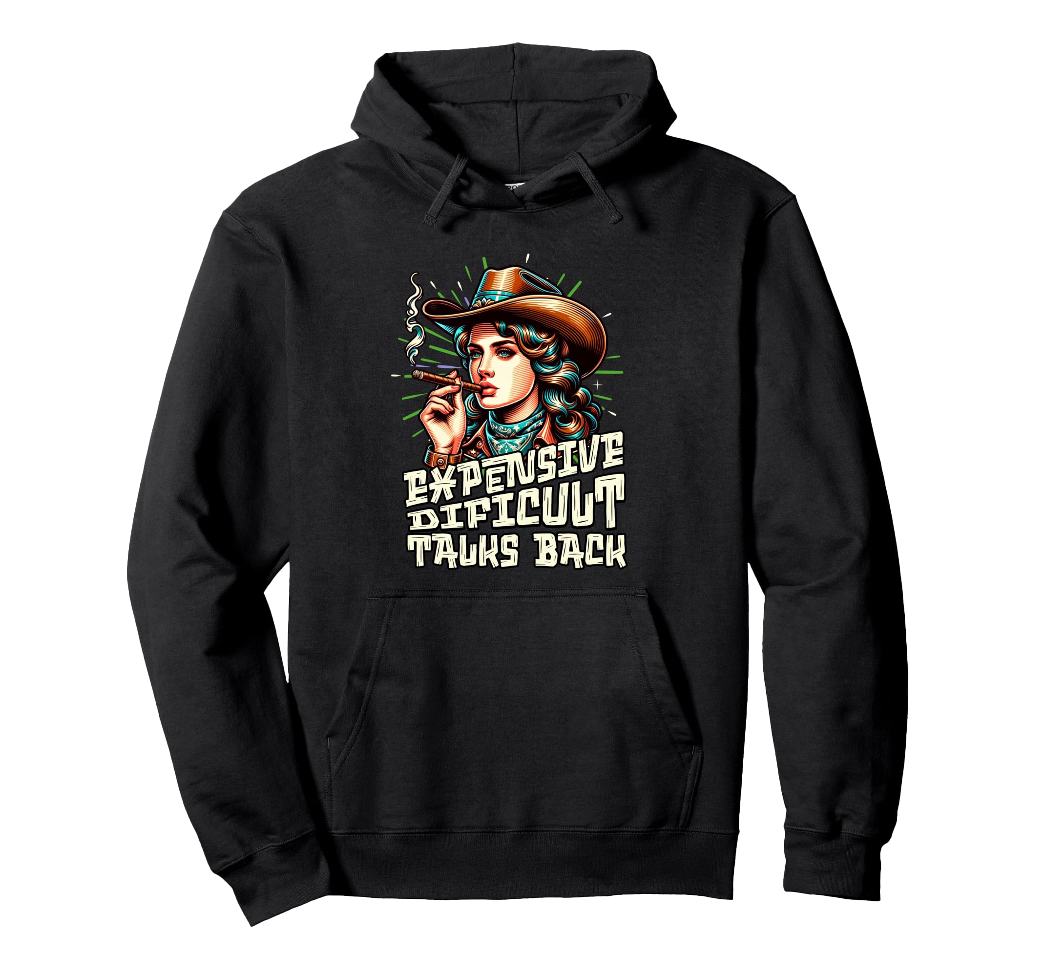 Expensive Difficult Talks Back Hoodie - Casual Everyday Wear Unisex - T-Shirt, Sweatshirt, Hoodie