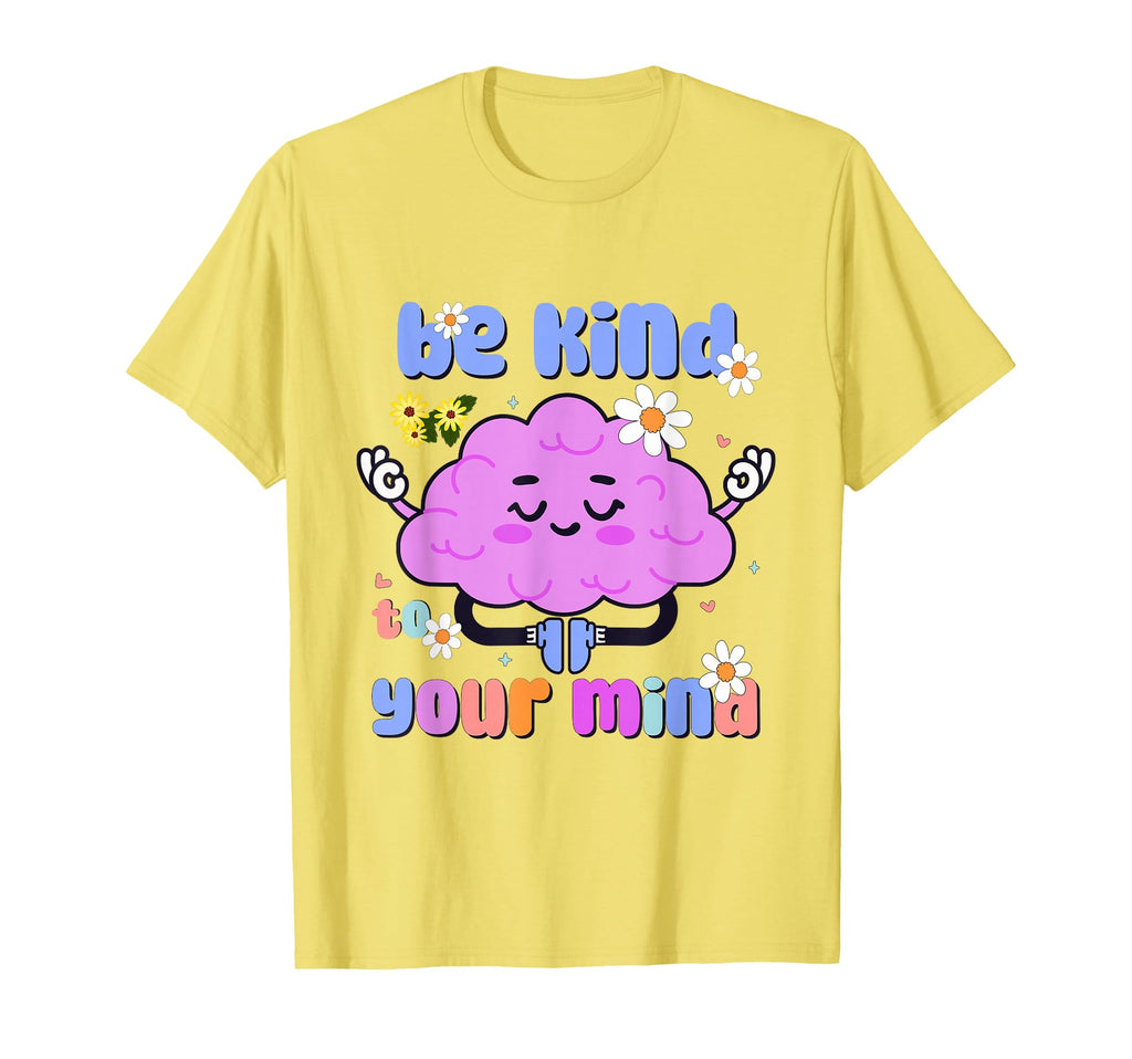 Yellow Mental Health Day Funny Mental T-Shirt - Unique Graphic Unisex - T-Shirt, Sweatshirt, Hoodie