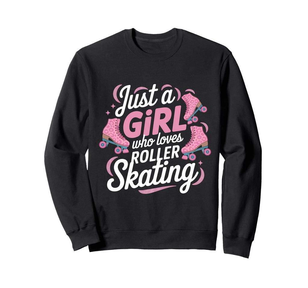 Just Who Loves Roller Skating 70S Sweatshirt - Minimalist Print Men Women - T-Shirt, Sweatshirt, Hoodie