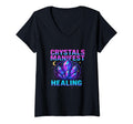 Womens Crystals Manifest Healing T-Shirt - Casual Everyday Wear Unisex - T-Shirt, Sweatshirt, Hoodie