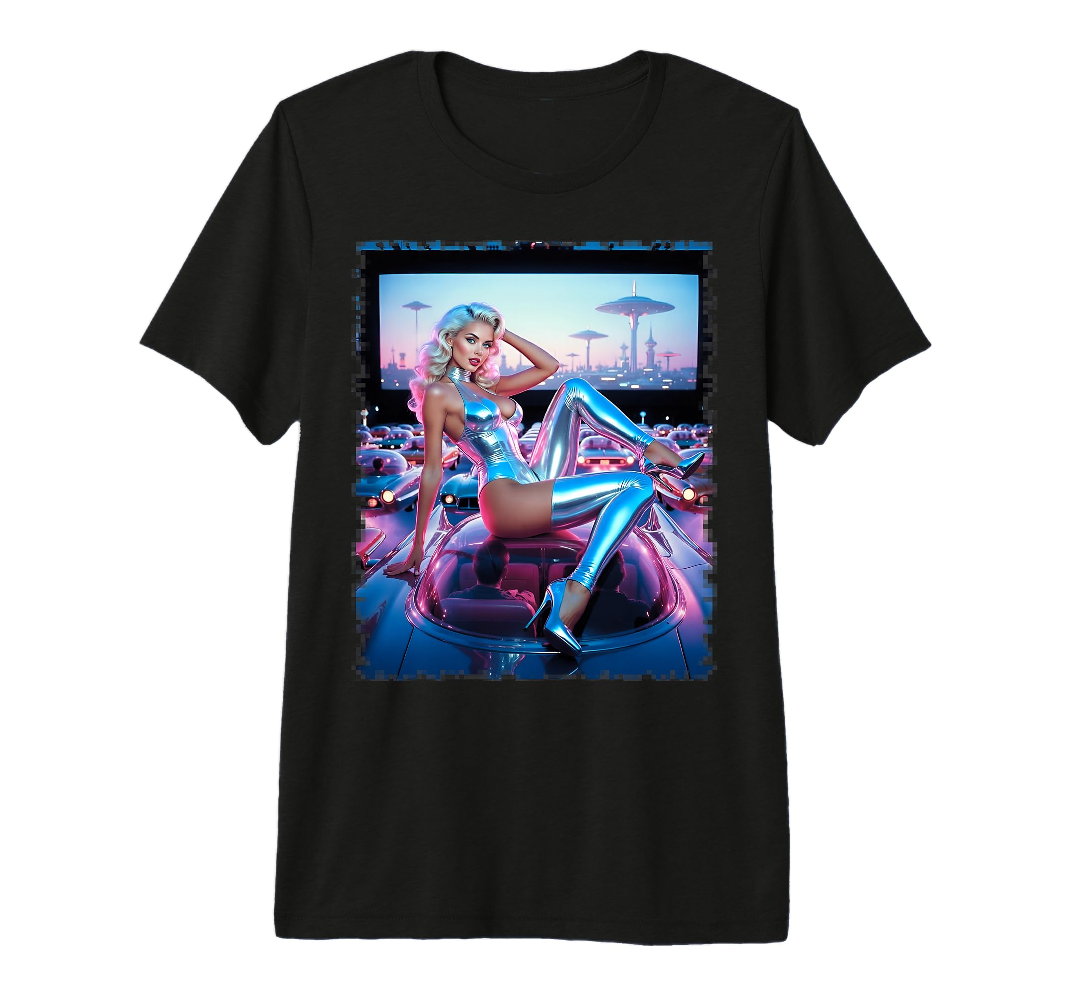 Hot Blonde Bombshell Atomic Pinup T-Shirt - Casual Everyday Wear Unisex - T-Shirt, Sweatshirt, Hoodie