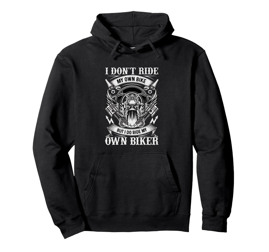 Motorcycle Rider Biker Couple Hoodie - Novelty Apparel Unisex - T-Shirt, Sweatshirt, Hoodie