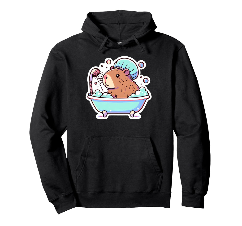 Capybara Bubble Bath Self Care Pamper Hoodie - Unique Graphic Unisex - T-Shirt, Sweatshirt, Hoodie