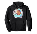 Capybara Bubble Bath Self Care Pamper Hoodie - Unique Graphic Unisex - T-Shirt, Sweatshirt, Hoodie