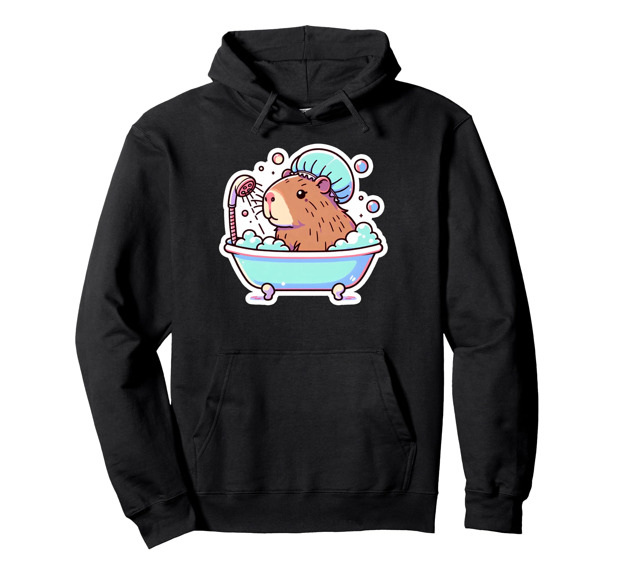 Capybara Bubble Bath Self Care Pamper Hoodie - Unique Graphic Unisex - T-Shirt, Sweatshirt, Hoodie