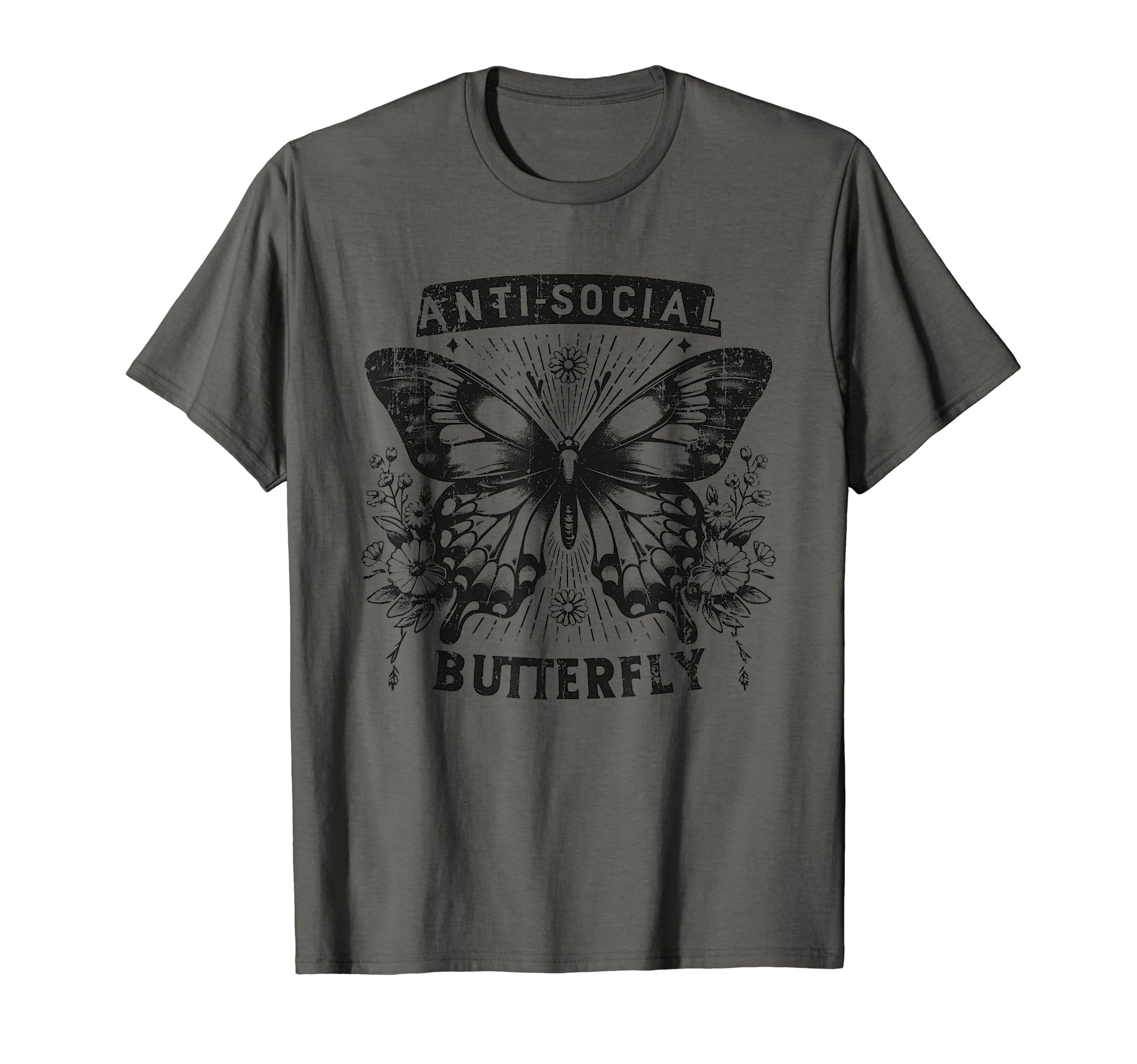 Sarcastic Antisocial Butterfly T-Shirt - Aesthetic Graphic Unisex - T-Shirt, Sweatshirt, Hoodie